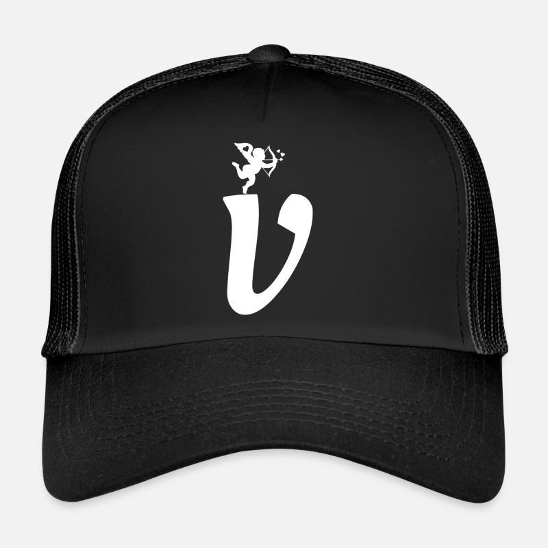 V - Trucker Cap - Schwarz/Schwarz