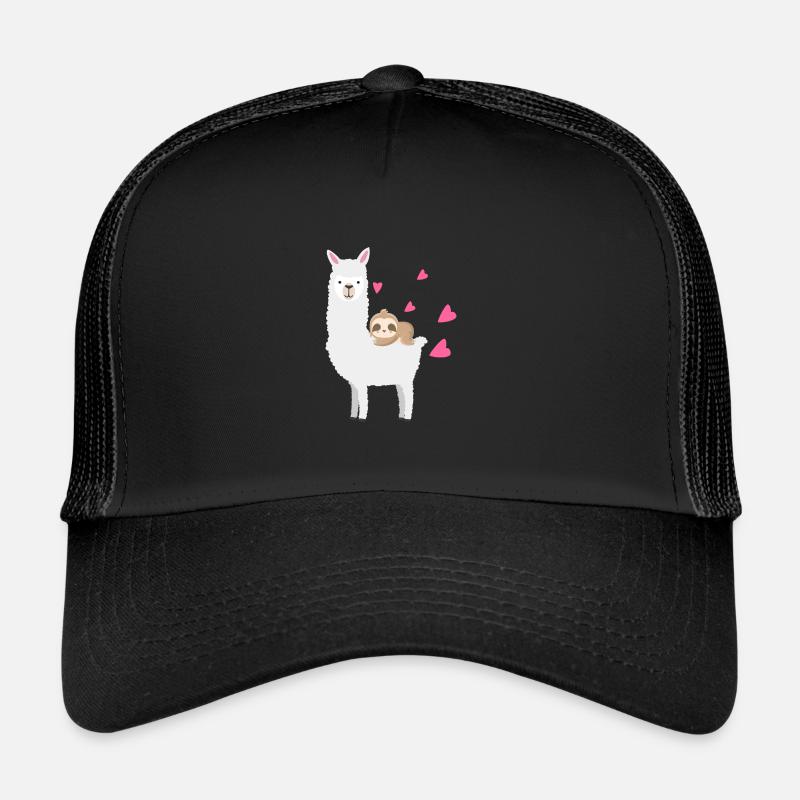 Sloth Riding Llama Valentinstag Geburtstag T-Shirt Trucker Cap