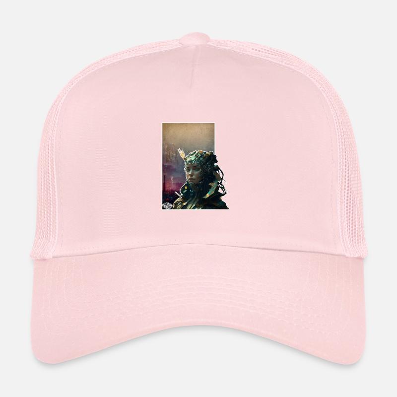 Futuristic Mrs. SCI FI BEES. CREW Trucker Cap