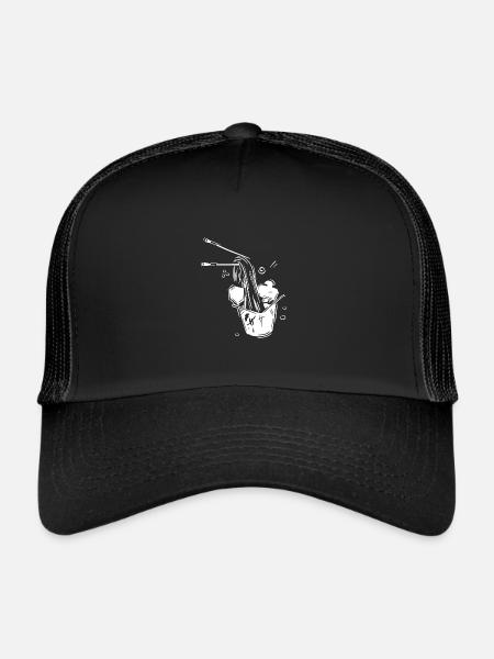 Japanese cuisine chopsticks - Trucker Cap - black/black - Front