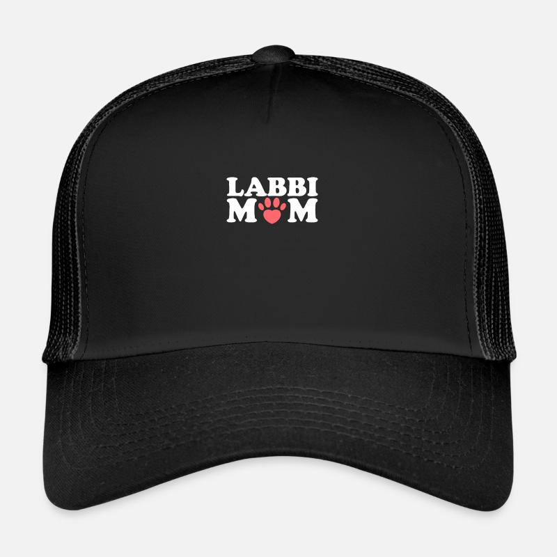 Labbi Mom Labrador Retriever Mama Mum Mummy Mutter - Trucker Cap - Schwarz/Schwarz