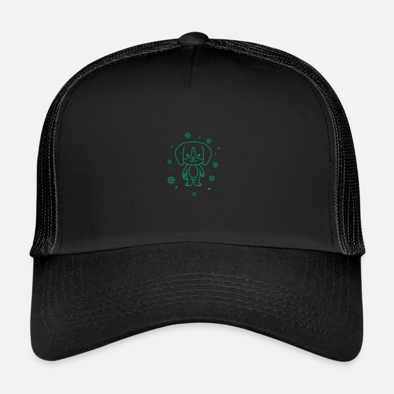 lustiger kleiner Hund - Trucker Cap - Schwarz/Schwarz
