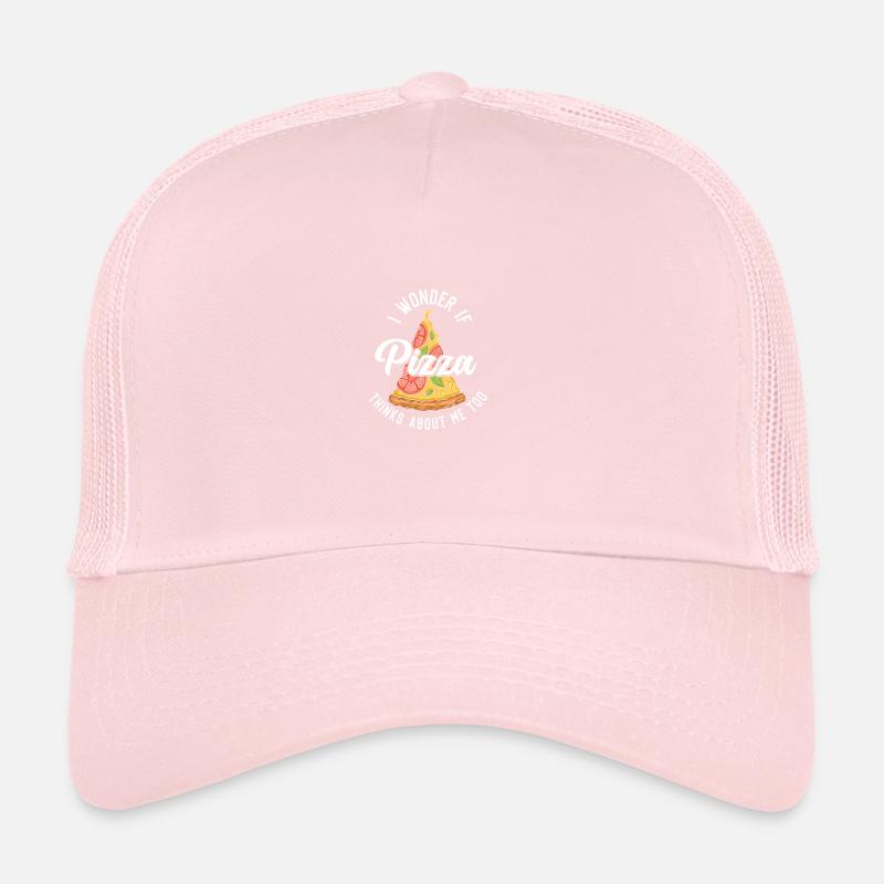 I Wonder If Pizza Thinks About Me Too for Men Trucker Cap