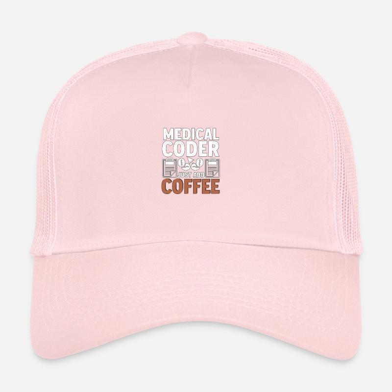 Medical Coder Add Coffee for Medical Trucker Cap