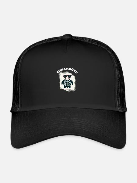 Chill Toad Turtle - Trucker Cap - black/black - Front