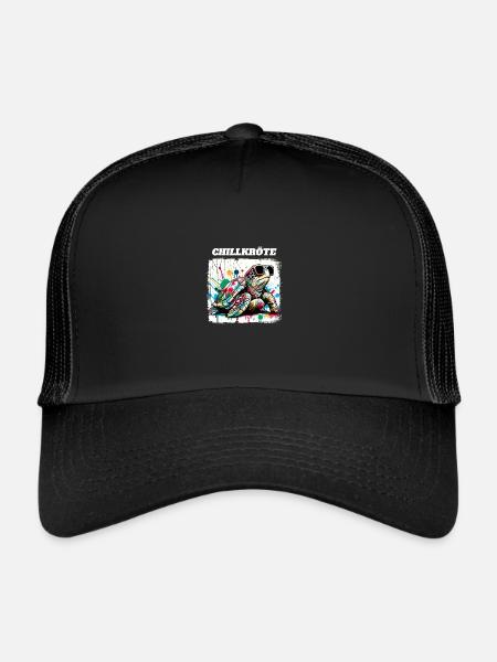 Chill Toad Turtle - Trucker Cap - black/black - Front