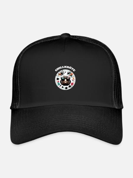 Chill Toad Turtle - Trucker Cap - black/black - Front