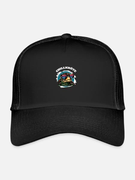 Chill Toad Turtle - Trucker Cap - black/black - Front