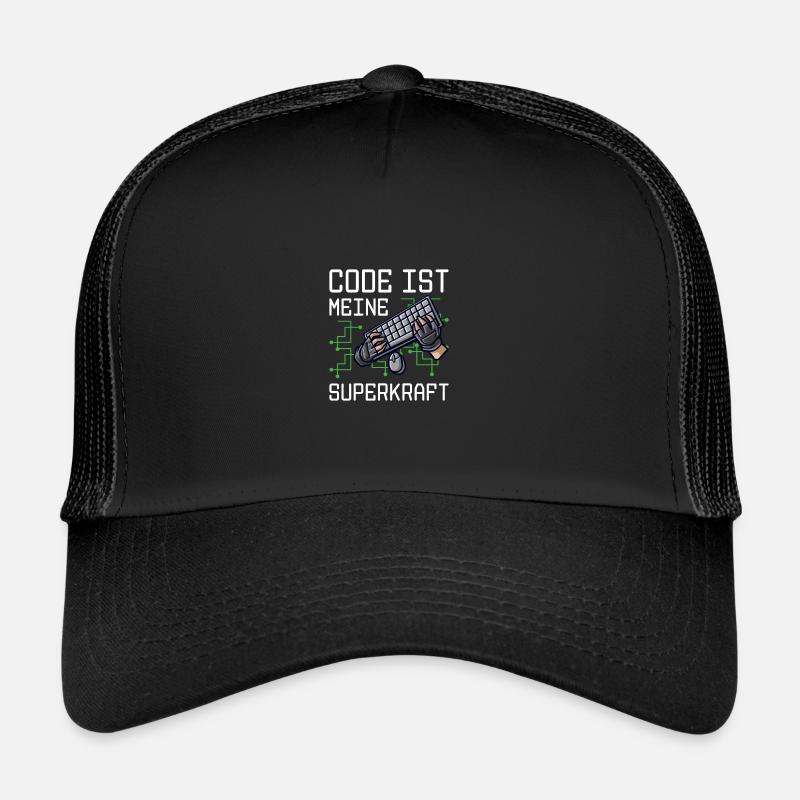 Code Ist Meine Superkraft Software Entwickler Code - Trucker Cap - Schwarz/Schwarz