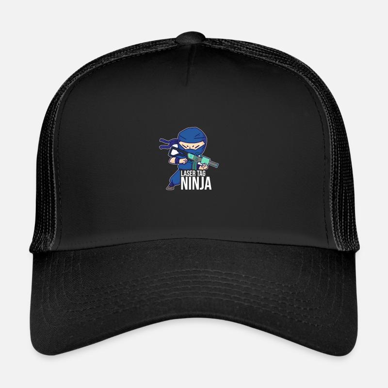 Ninja Graphic Lasertag Player Lasertag Phaser Lase - Trucker Cap - Schwarz/Schwarz