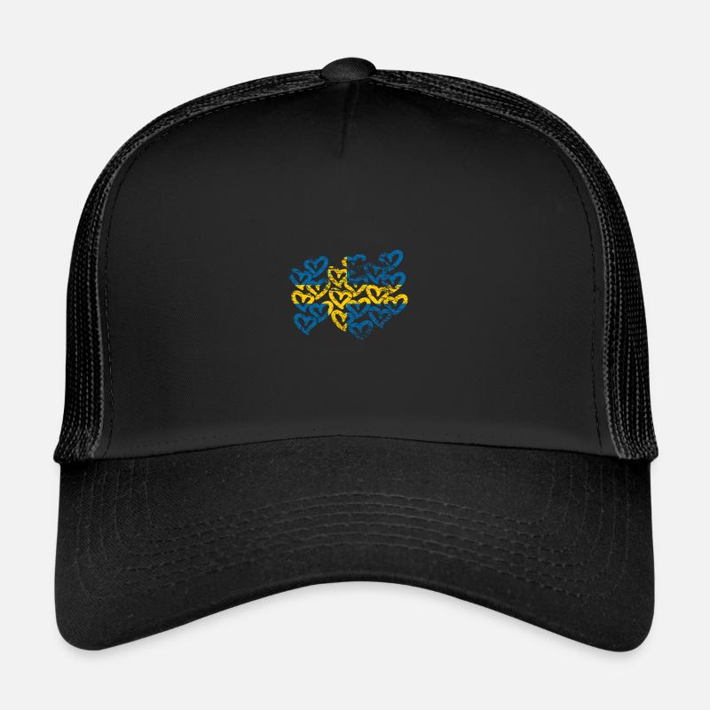 Drapeau avec coeur Casquette trucker 