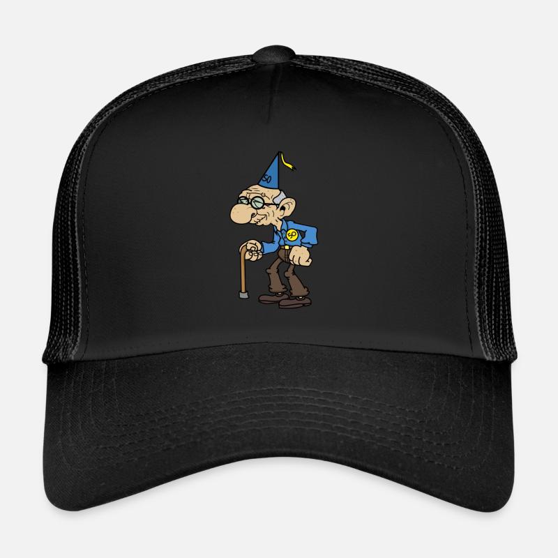 50. Geburtstag Abraham - Trucker Cap - Schwarz/Schwarz