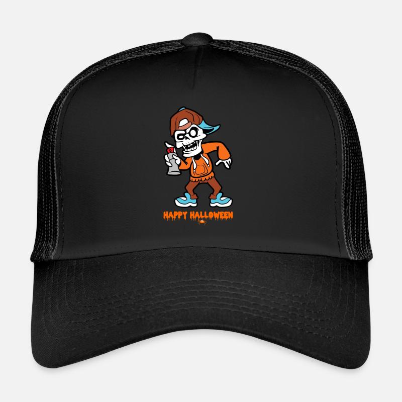 Halloween Skeleton Bone Monster Zombie Horror Trucker Cap
