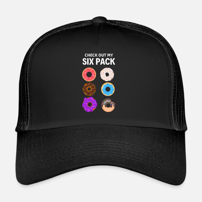 check out my six pack. Six pack donut - Trucker Cap - black/black