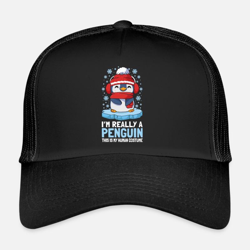 Je suis vraiment un pingouin mignon pingouin d’hiver Casquette trucker 