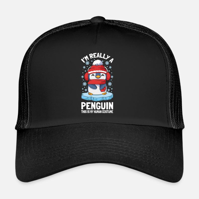 Je suis vraiment un pingouin mignon pingouin d’hiver Casquette trucker 