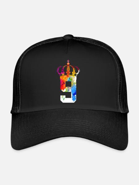 KING 9 ANS QUEEN 9E ANNIVERSAIRE - Casquette trucker  - noir/noir - Devant