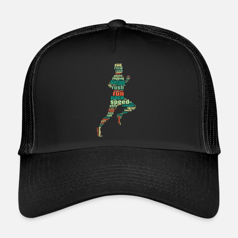 Running Rush run Pace Speed Marathon Runner gifts Trucker Cap