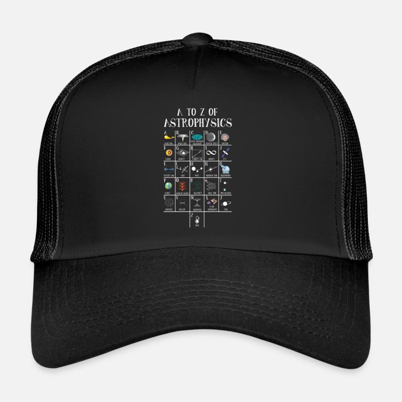 Astrophysics A-Z Science ABC Scientist - Trucker Cap - black/black