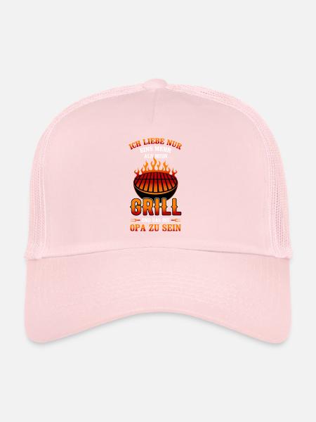 Grill Opa Großvater Opi Enkelkind Enkel Opa - Trucker Cap - Hellrosa - Vorne