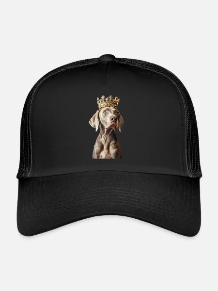 Weimaraner - Casquette trucker  - noir/noir - Devant