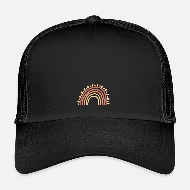 Arc-en-ciel orange dans des couleurs chaudes Casquette trucker 