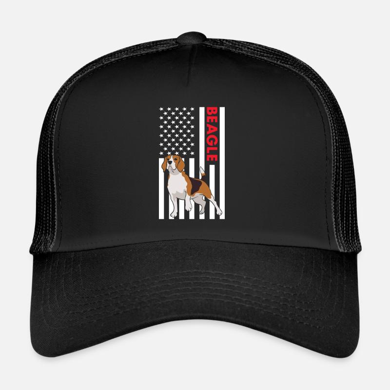 Beagle Us Flag Trucker Cap