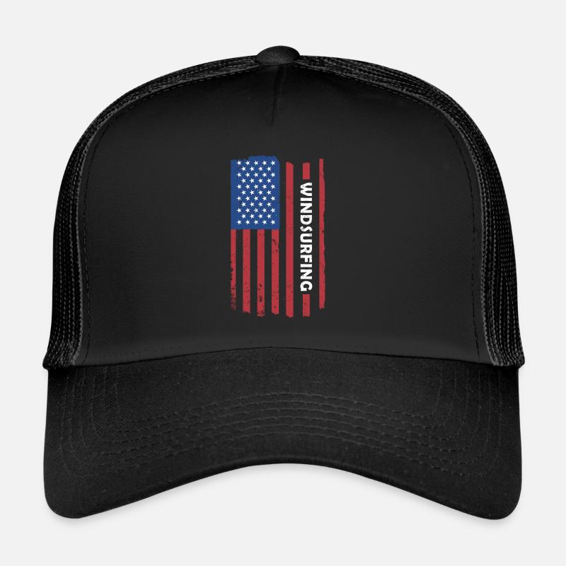 Sport Us Flag Windsurfing Trucker Cap
