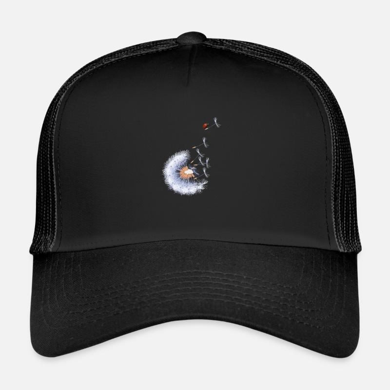 Ladybird on Dandelion Seed - Trucker Cap - black/black