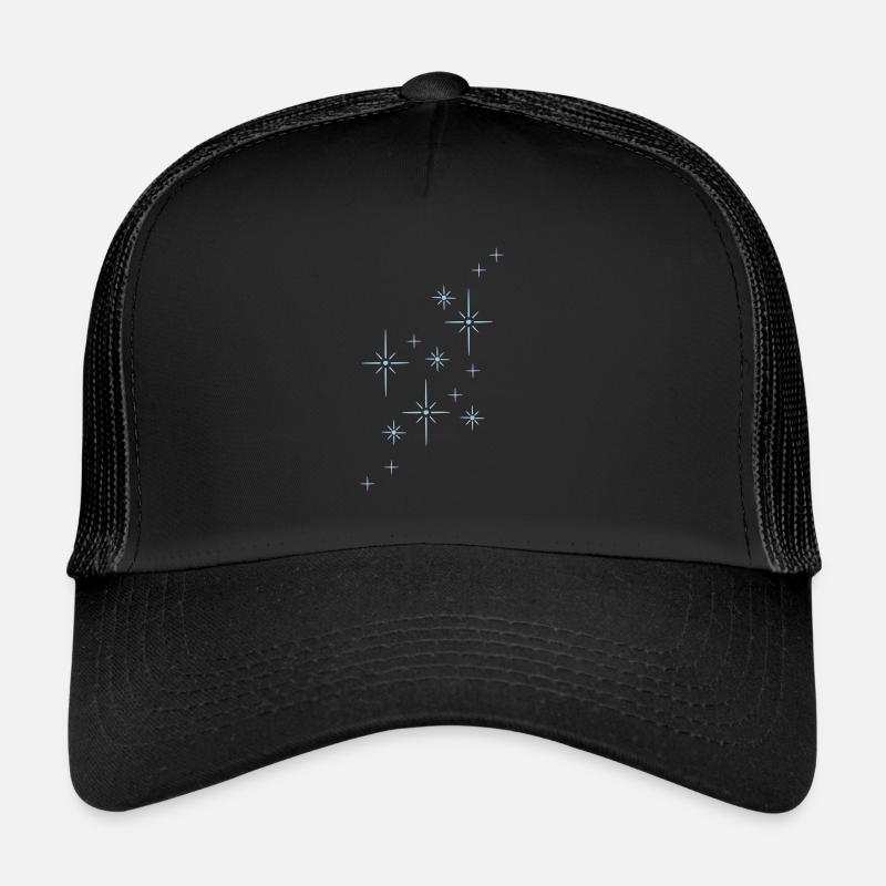 Glitzer Sterne Funkeln - Trucker Cap - Schwarz/Schwarz