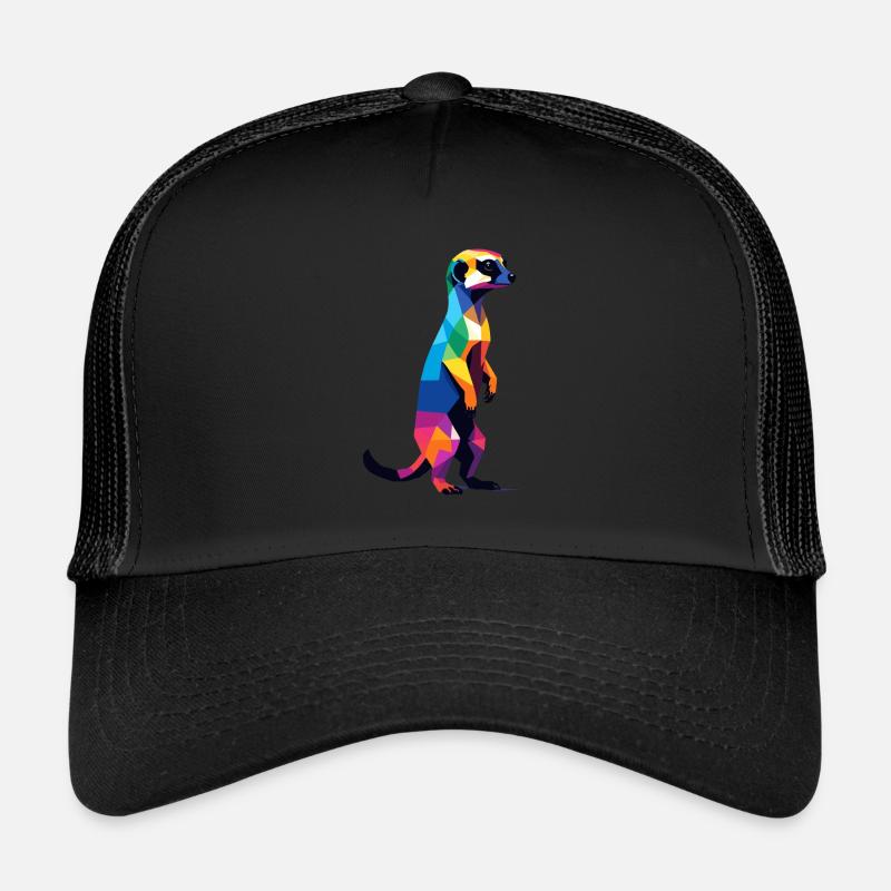 Suricate en Big Pixels Cool, Savannah Coloré Casquette trucker 