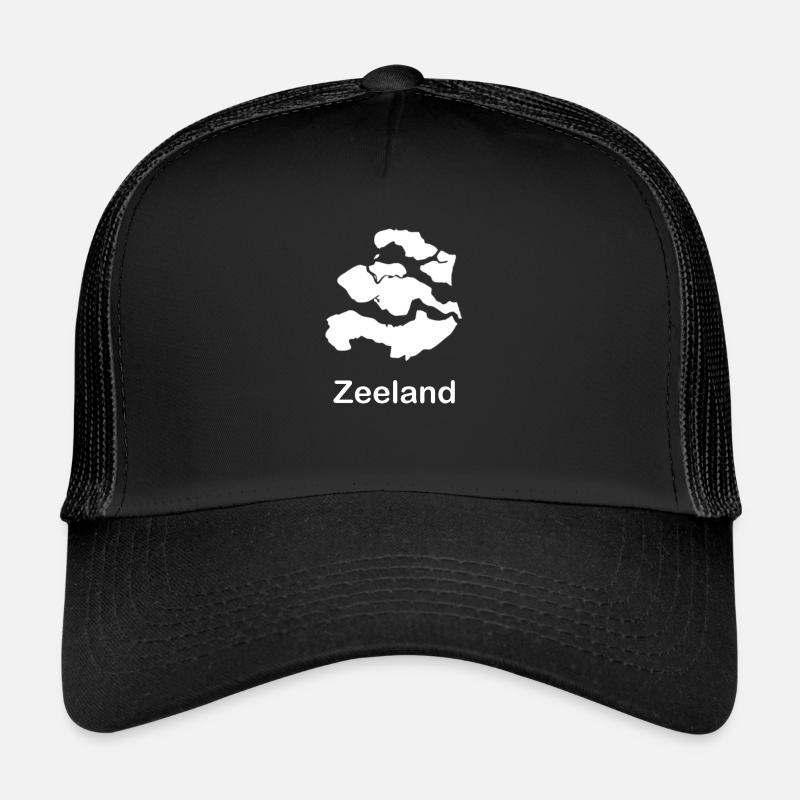 Zélande blanc - Casquette trucker  - noir/noir