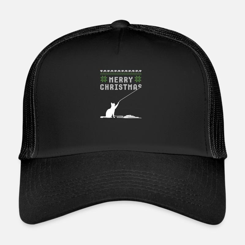 Frohe Weihnacht-Katzen-hässliche Strickjacke Trucker Cap
