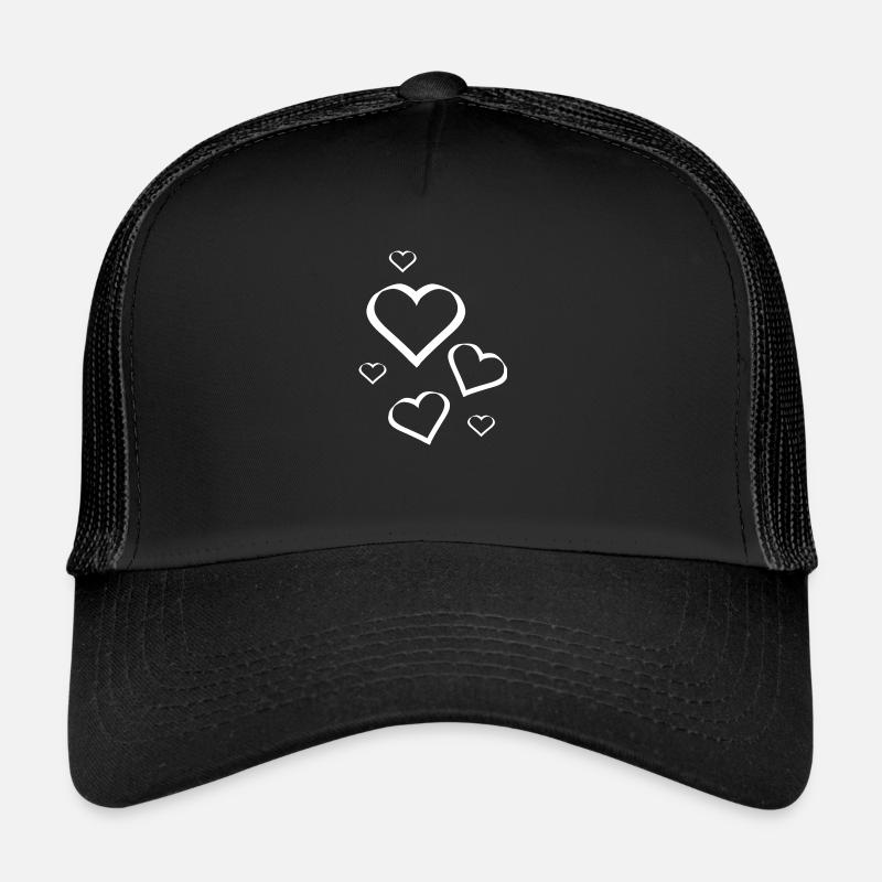 Valentinstag Geschenk Valentinstag - Trucker Cap - Schwarz/Schwarz