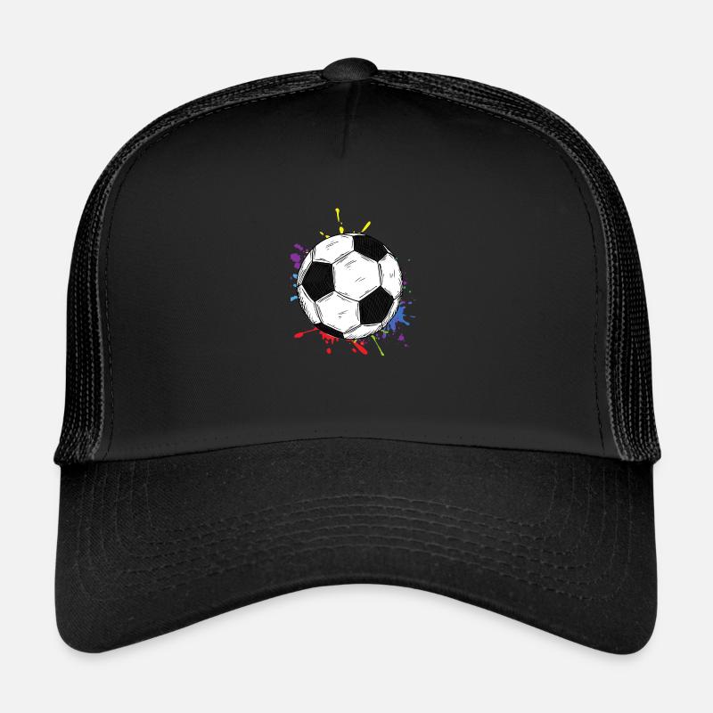 Fußball - Trucker Cap - Schwarz/Schwarz