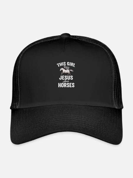 Amour des chevaux - Casquette trucker  - noir/noir - Devant