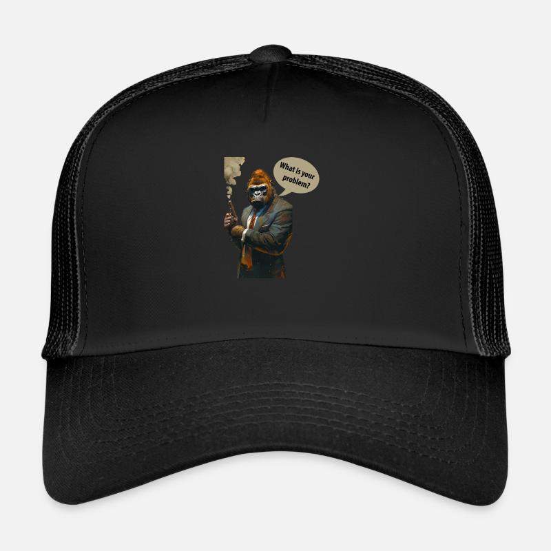 Grumpy Gorilla - Trucker Cap - Schwarz/Schwarz
