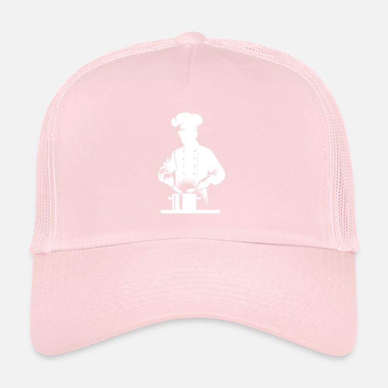 Kitchen Chef and Home Cook Silhouette Portrait Trucker Cap