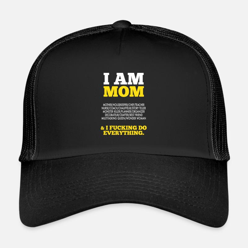 Mother's Day, gift, Mother's Day gift - Trucker Cap - black/black