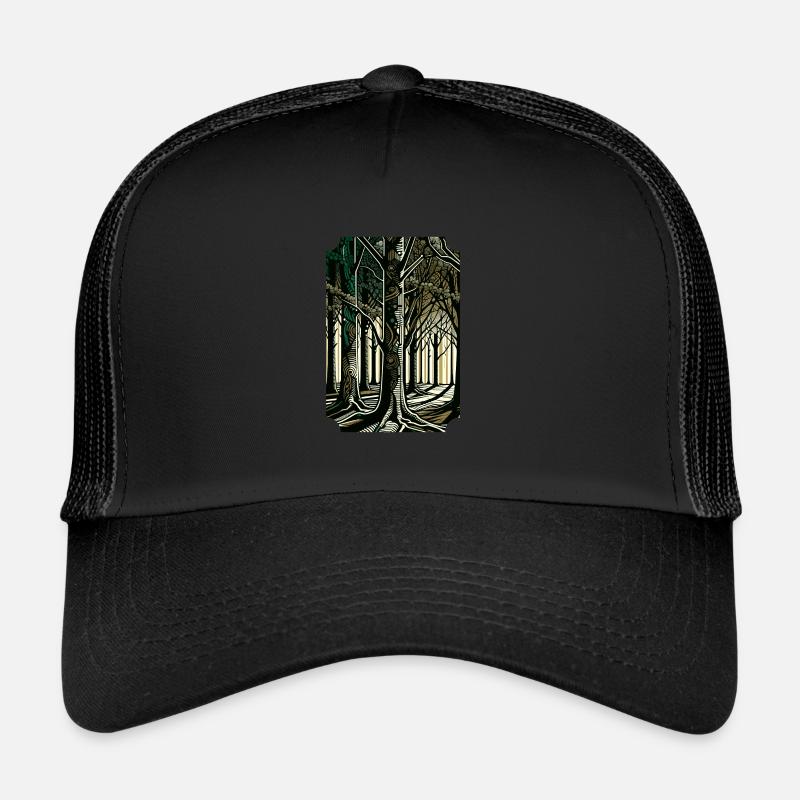 Enchanted Forest Pathway: Abstrakte Baumkunst Trucker Cap