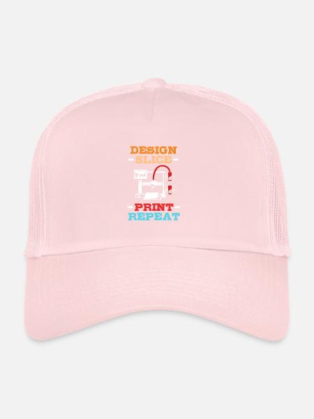 3D Printing - Trucker Cap - pale pink - Front