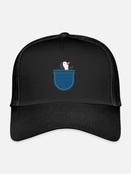 Animal Lovers Zoo Animal Gift Chest Bag Penguin - Casquette trucker  - noir/noir - Devant