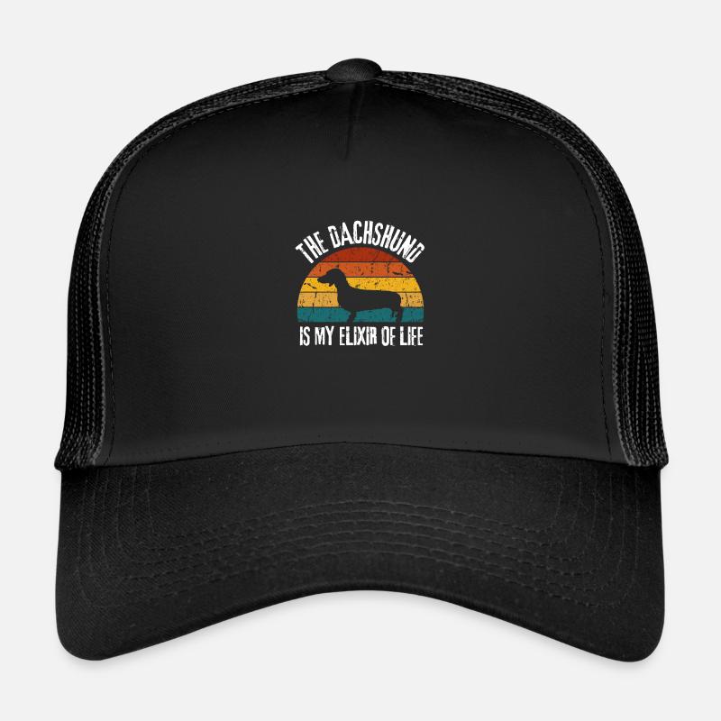 Hundebesitzer Hunde Lustiges Geschenk Retro Dackel Trucker Cap