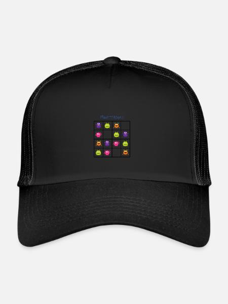 Monster Sudoku « Monster Documentary » (noir) - Casquette trucker  - noir/noir - Devant