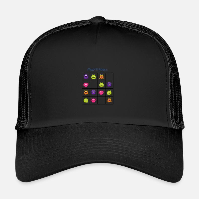 Monster Sudoku « Monster Documentary » (noir) Casquette trucker 