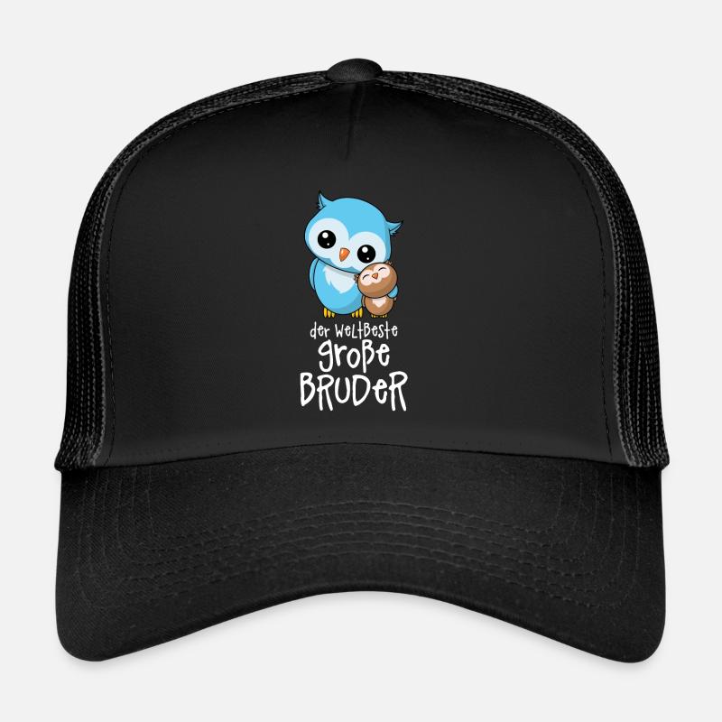 Der weltbeste große Bruder - Großer Bruder Eulen Trucker Cap