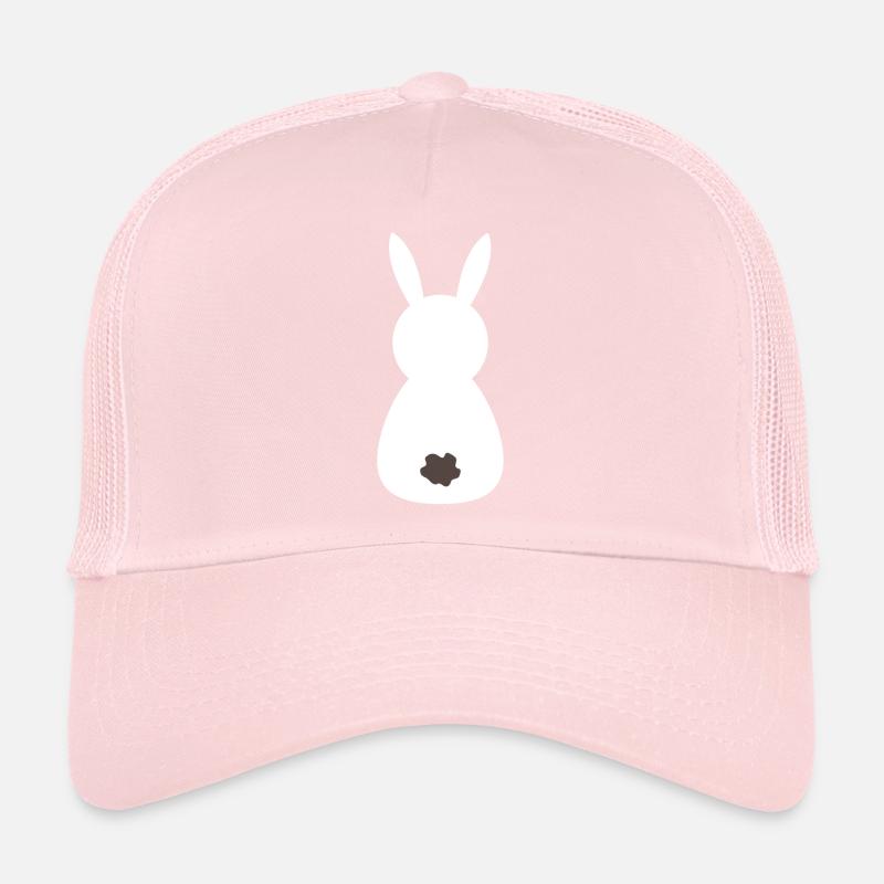 Lapin blanc de Derrière Casquette trucker 
