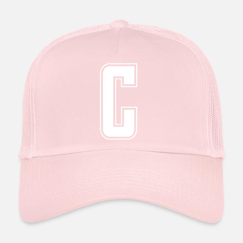 Lettre C Initiale Sport Cheerleading Monogramme Casquette trucker 