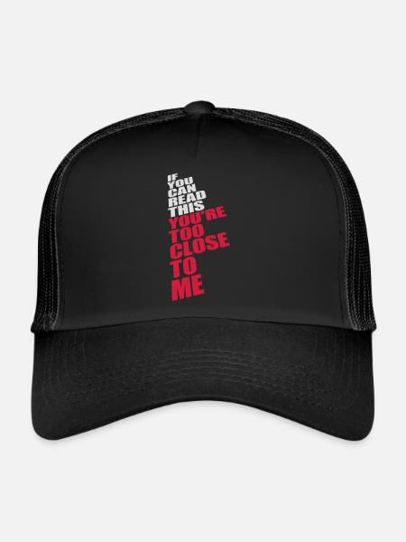 trop près de moi - Casquette trucker  - noir/noir - Devant