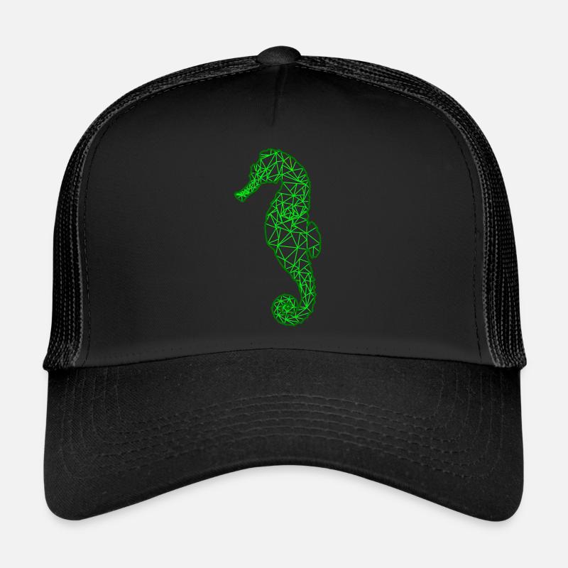 Modernes grünes Seepferdchen Trucker Cap
